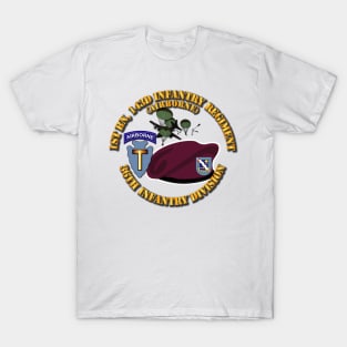 36th Airborne Div - Beret - Mass Tac - Maroon  - 1 - 143rd INF T-Shirt